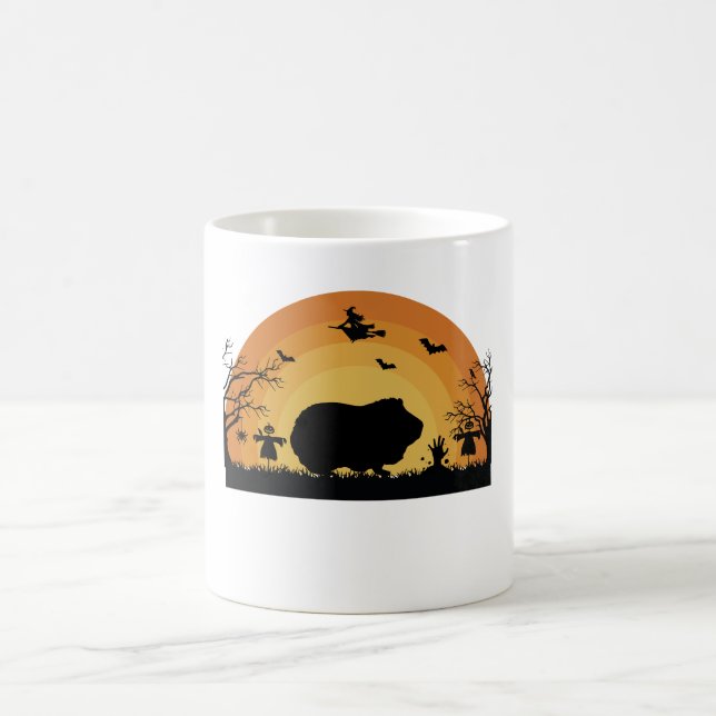 "Halloween Guinea Pig Moon Mug – Funny Animal Cost (Center)