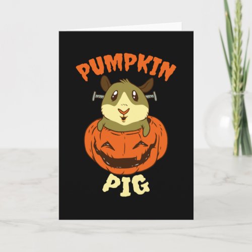 Halloween Guinea Pig Pumpkin Card