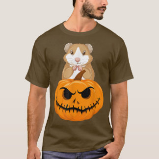 Halloween Guinea Pig Pumpkin Men Women Boys Girls  T-Shirt