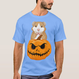 Halloween Guinea Pig Pumpkin Men Women Boys Girls  T-Shirt