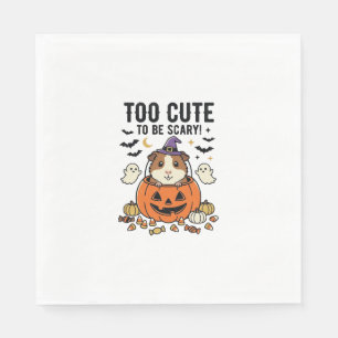 Halloween Guinea Pig Too Cute To Be Scary Vintage_ Napkins