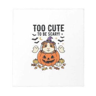 Halloween Guinea Pig Too Cute To Be Scary Vintage_ Notepad