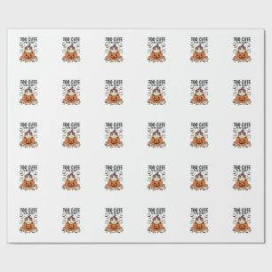 Halloween Guinea Pig Too Cute To Be Scary Vintage_ Wrapping Paper