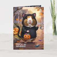 Halloween Guinea Pigs, Cat Costume Trick or Wheek!