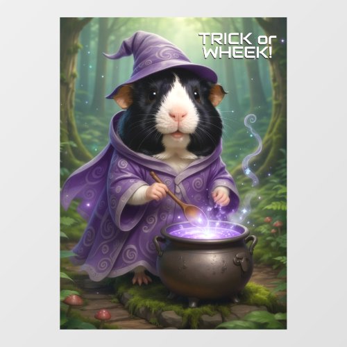 Halloween Guinea Pigs, Wizards &amp; Witches Brew  Window Cling
