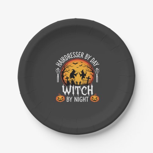Halloween Hairdresser by Day Witch by Night Paper Plates