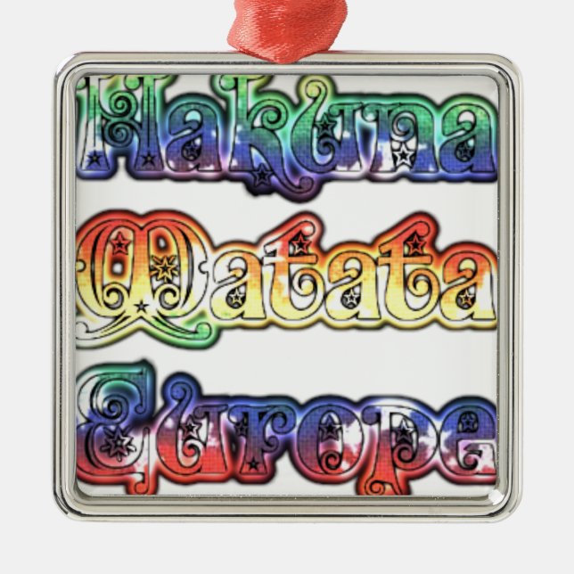 Halloween Hakuna Matata Europe.png Metal Ornament (Front)