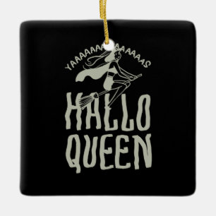 Halloween Hallo Queen Ceramic Ornament
