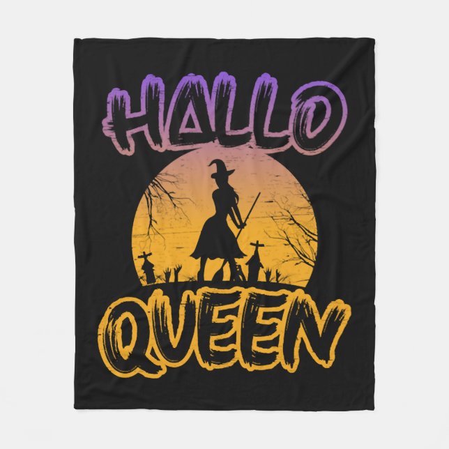 Halloween Halloqueen    Fleece Blanket (Front)
