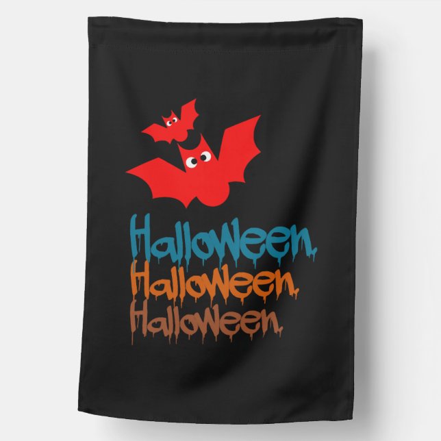 Halloween Halloween Bats! House Flag (Front)