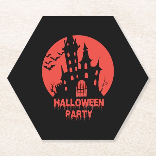 Halloween Halloween Halloween Party  Paper Coaster