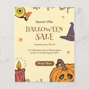 Halloween Halloween Sale Flyer, Halloween Night Flyer