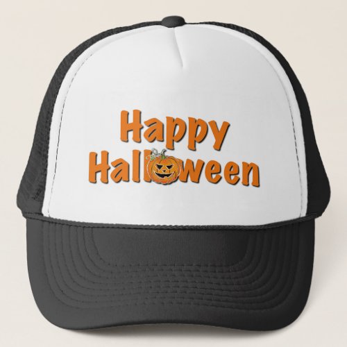 Halloween Halloween  spooky jack_o_lantern Trucker Hat