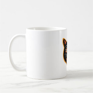 Halloween Halloween Vintage Black Cat Sticker Coffee Mug
