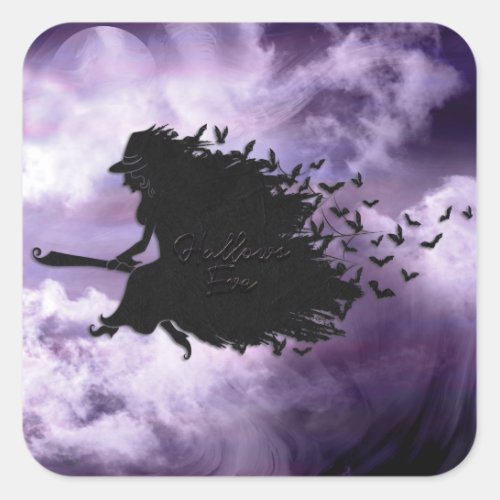 Halloween _ Hallows Eve Witch Square Sticker