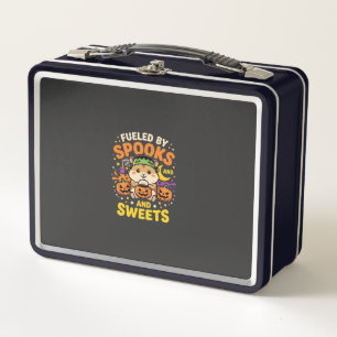 Halloween Hamster Fueled By Spooks And Sweets_1 Metal Lunch Box