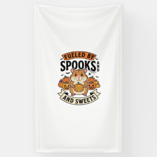 Halloween Hamster Fueled By Spooks Funny Cute_1 Banner