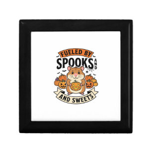 Halloween Hamster Fueled By Spooks Funny Cute_1 Gift Box