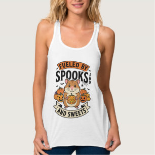 Halloween Hamster Fueled By Spooks Funny Cute_1 Tank Top