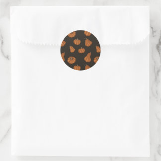 halloween hand draw pumpkins classic round sticker