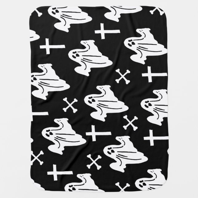 Halloween Hand Drawn Pattern Background Baby Blanket (Front)