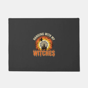 Halloween Hanging With My Witches Haunted House Doormat