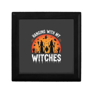 Halloween Hanging With My Witches Vintage Moon Gift Box