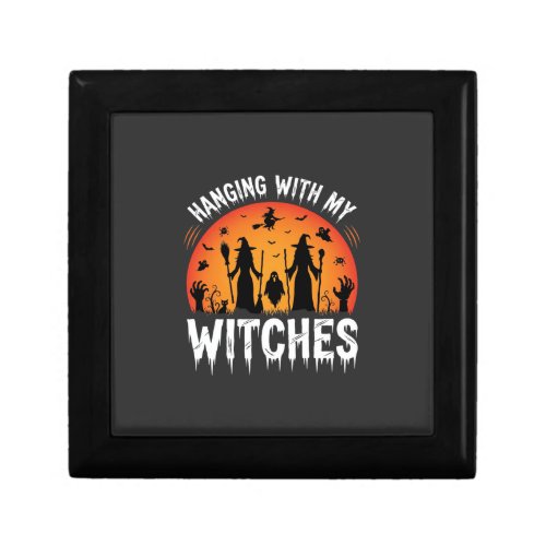 Halloween Hanging With My Witches Vintage Moon Gift Box