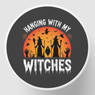 Halloween Hanging With My Witches Vintage Moon Mini Candle Favors
