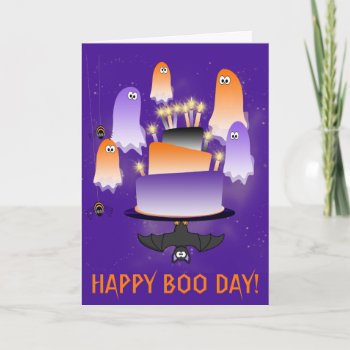 Halloween Happy Boo Day Card by KitzmanDesignStudio at Zazzle