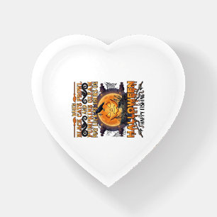 Halloween Happy Fishing Black Cats Pumpkins Crow A Paperweight