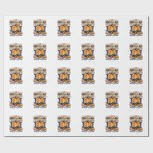 Halloween Happy Fishing Black Cats Pumpkins Crow A Wrapping Paper