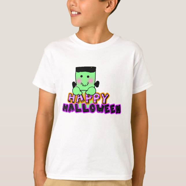 halloween happy frankenstein T-Shirt (Front)