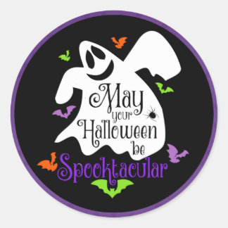 Halloween - Happy Ghost Spooktacular Classic Round Sticker