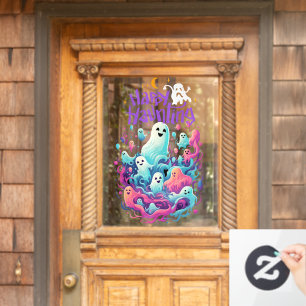 Halloween Happy Ghost  Window Cling