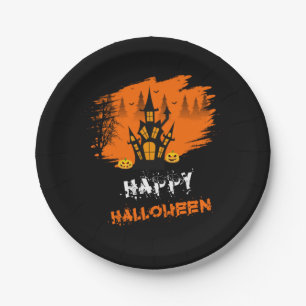 Halloween Happy Halloween Birthday Paper Plates