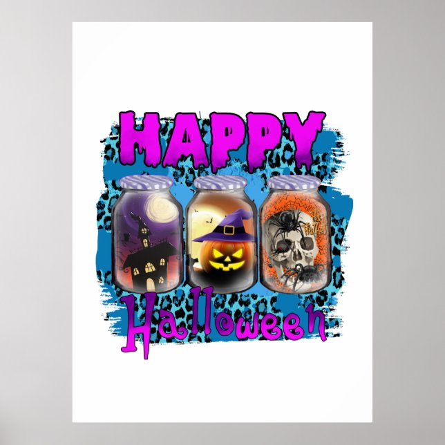 Halloween Happy Halloween Birthday Poster (Front)