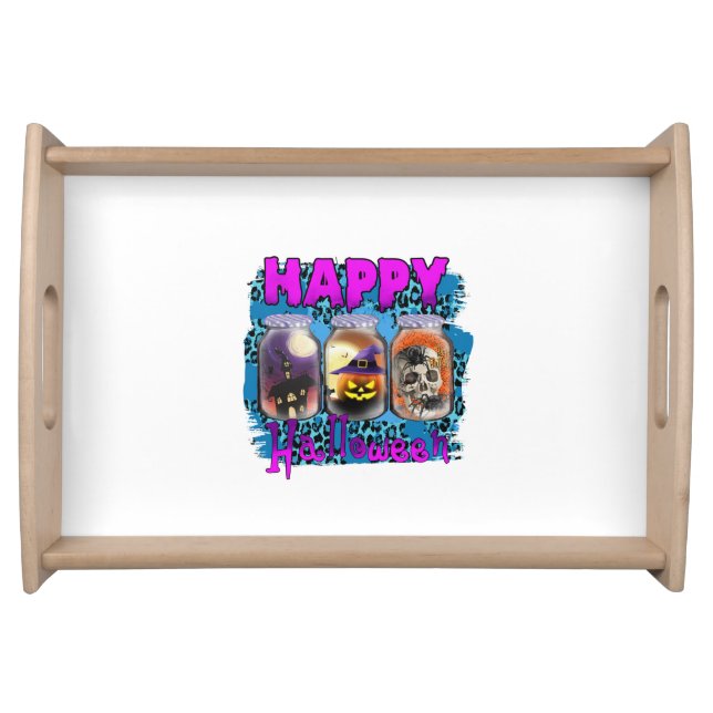 Halloween Happy Halloween Birthday Serving Tray (Front)