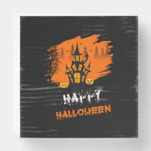 Halloween Happy Halloween Birthday Wooden Box Sign