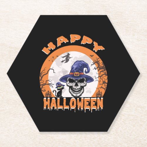 Halloween _ happy halloween Shirt Paper Coaster