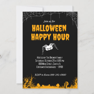 Halloween Happy Hour Invitation - Customizable