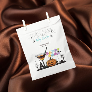 Halloween Happy Hour Pumpkin Cocktail Baby Shower Favor Bag