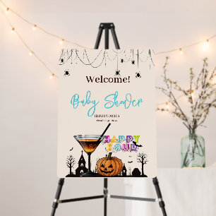 Halloween Happy Hour Pumpkin Cocktail Baby Shower Foam Board