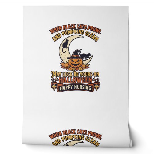 Halloween Happy Nursing Pumpkin Witch Hat Black Ca Wallpaper