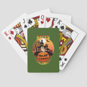 Halloween Happy Pumpkin Halloween Poker Cards
