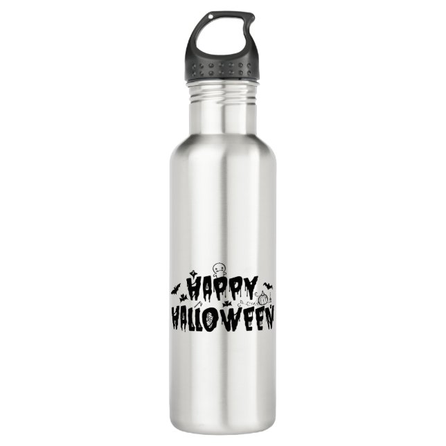 Halloween Happy   Stainless Steel Water Bottle (Front)