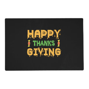 Halloween Happy Thanksgiving Birthday Placemat
