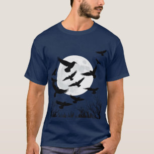 Halloween Harbingers Ravens Taking Flight Together T-Shirt