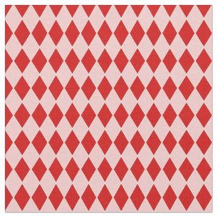 halloween harlequin pink red jester fabric