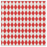 halloween harlequin red white jester fabric
